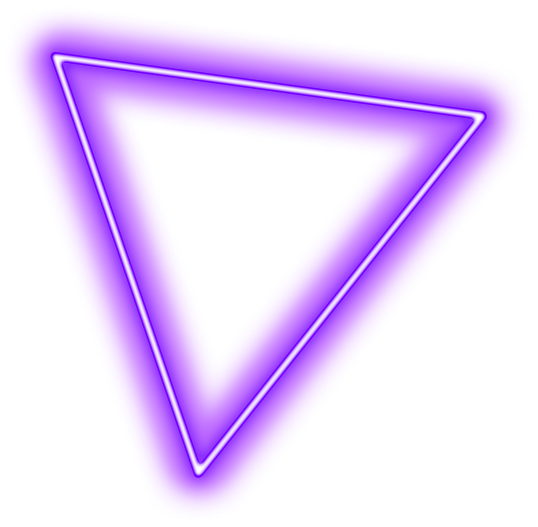 Glowing Purple Neon Triangle