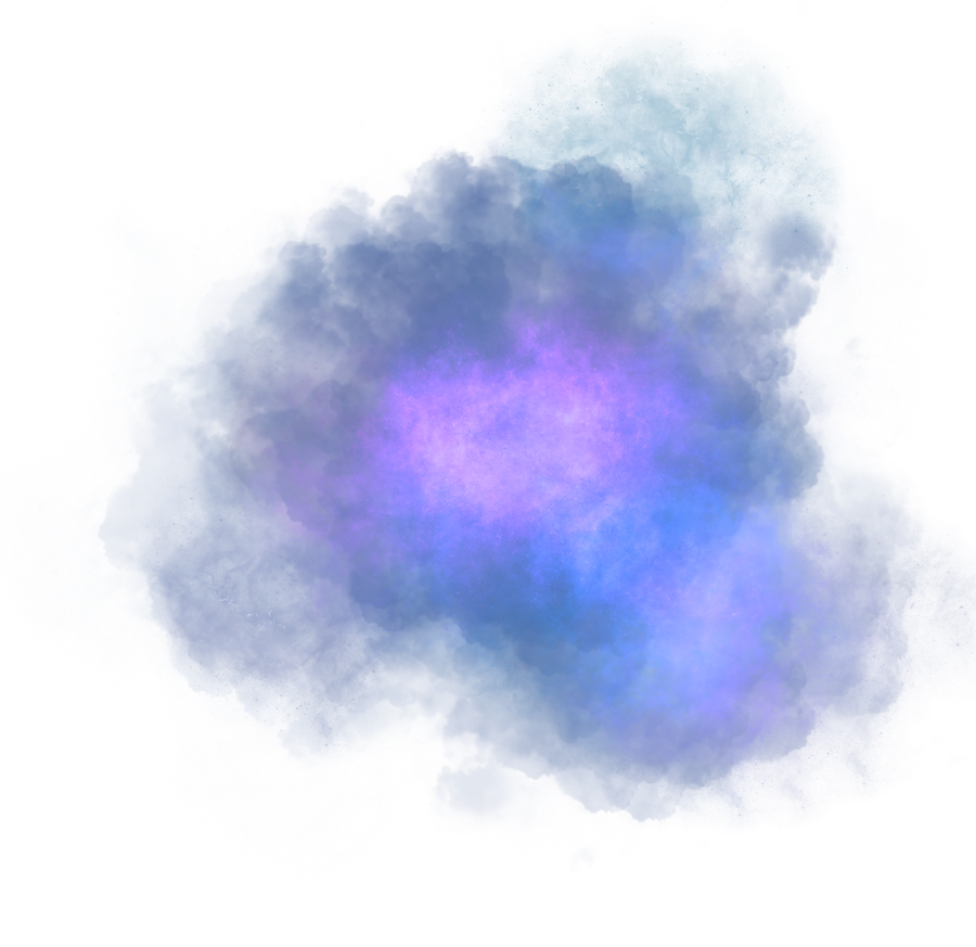Illustration of a magical purple cloud.